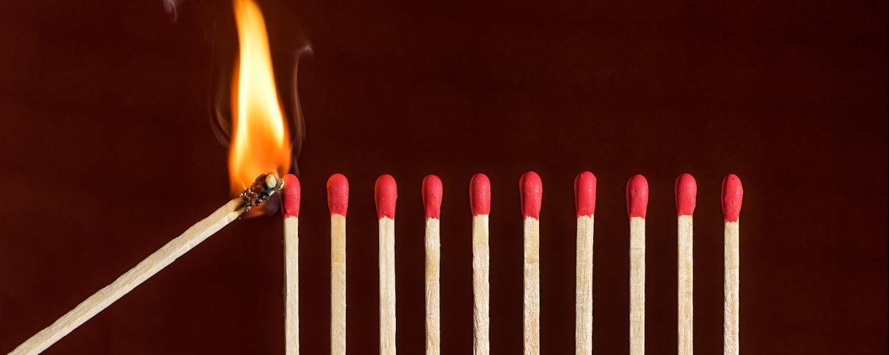 Row of matches