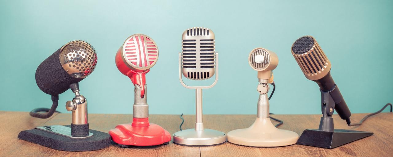 retro microphones