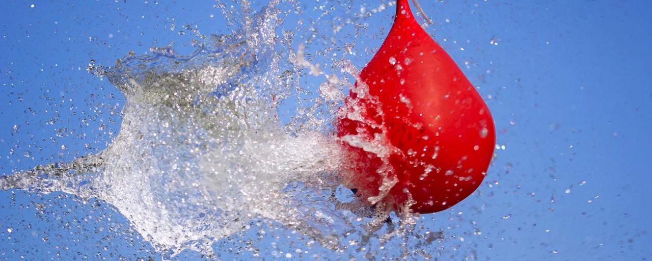 water balloon bursting