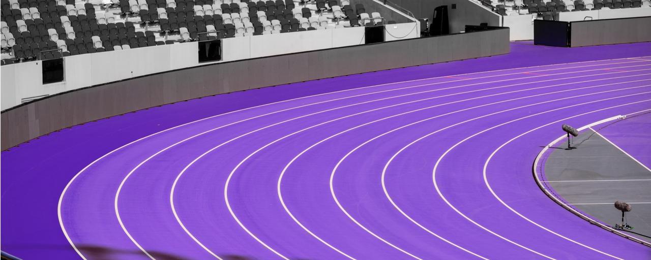 purple track at paris 2024
