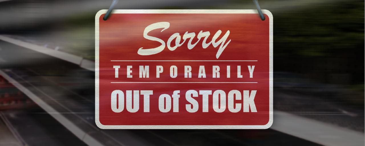 Out of stock sign