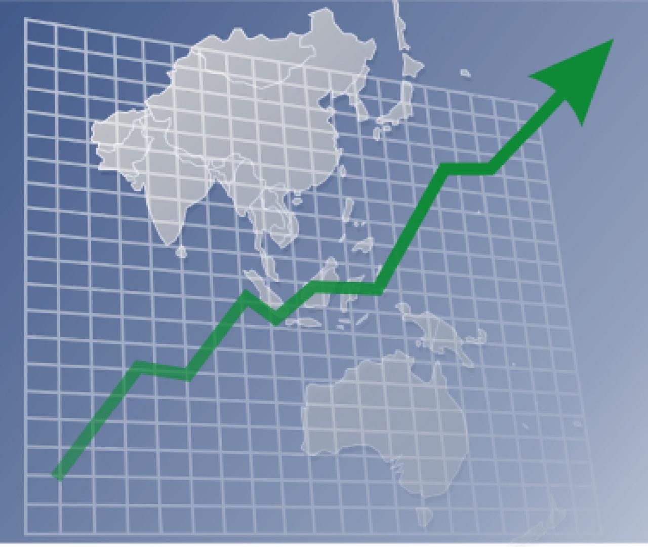 Chart of Asia moving upwards Chart of Asia moving upwards
